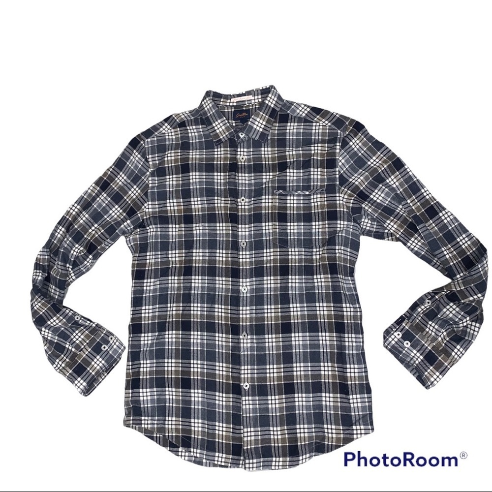 NEW Good Man Brand Plaid Shirt Top Medium